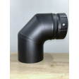 Коліно трисекційне порцеляно-емальоване 90° Ø150 матово-чорне