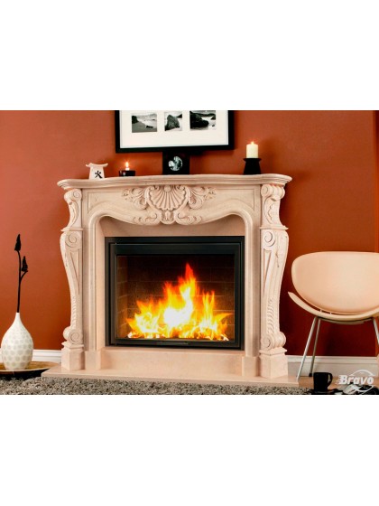 Камінне облицювання Браво Фантазія матеріал Crema Marfil/Polaris Камінне облицювання Браво Фантазія матеріал Crema Marfil/Polaris