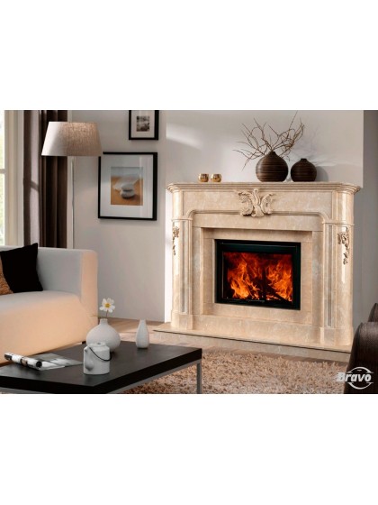 Камінне облицювання Браво Женева матеріал Crema Marfil/Polaris