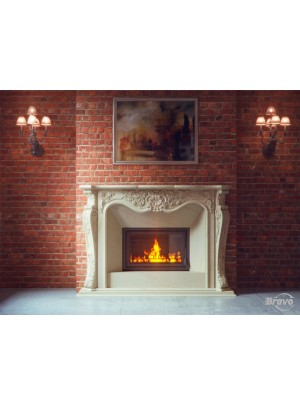 Камінне облицювання Браво Лондон матеріал Botticino/Volakas/Daino Reale