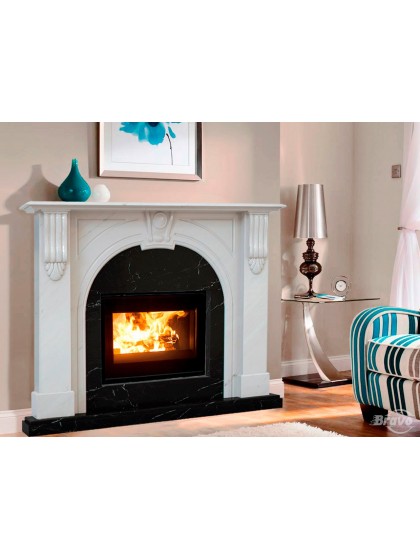 Камінне облицювання Браво Манчестер матеріал Polaris + Nero Marquina