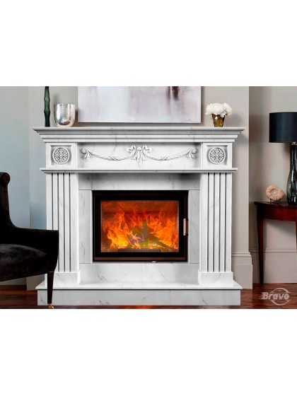 Камінне облицювання Браво Париж матеріал Botticino/Daino Reale/Volakas