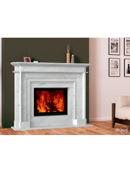 Камінне облицювання Браво Рига матеріал Botticino/Volakas