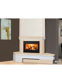 Камінне облицювання Браво Баварія матеріал Botticino + кварцовий агломерат Atem 