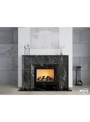 Камінне облицювання Браво Денвер матеріал Denver Grey + Nero Marquina