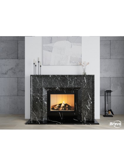 Камінне облицювання Браво Денвер матеріал Denver Grey + Nero Marquina Камінне облицювання Браво Денвер матеріал Denver Grey + Nero Marquina