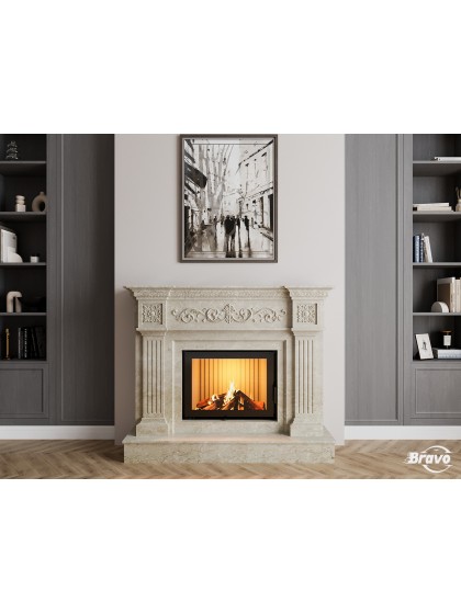 Камінне облицювання Браво Київ матеріал Botticino/Daino Reale/Volakas