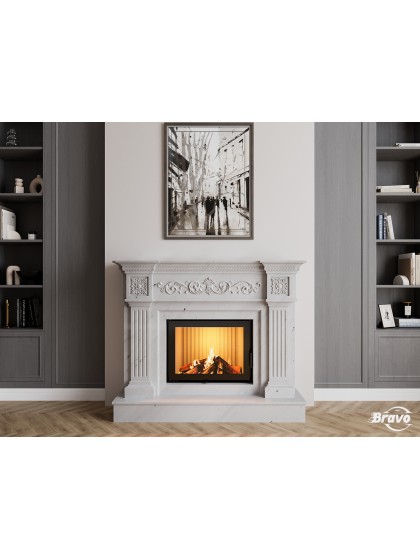 Камінне облицювання Браво Київ матеріал Crema Marfil/Polaris Камінне облицювання Браво Київ матеріал Crema Marfil/Polaris