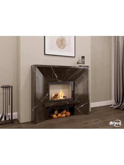 Камінне облицювання Браво Сіетл матеріал Nero Marquina