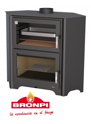 Сталева піч Bronpi MURANO R (з духовкою)