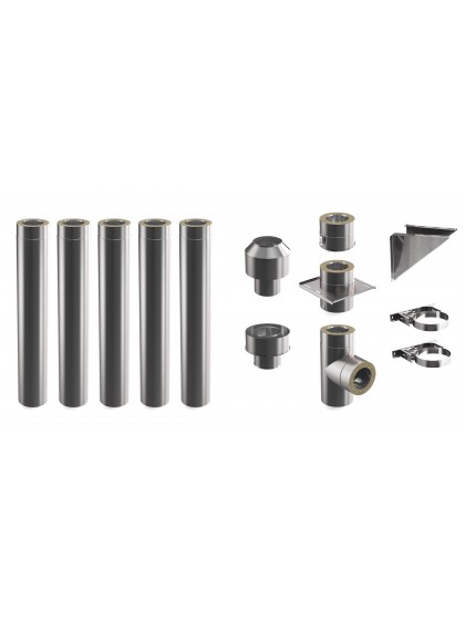 Комплект зовнішнього димоходу DARCO 5,1 м Ø180