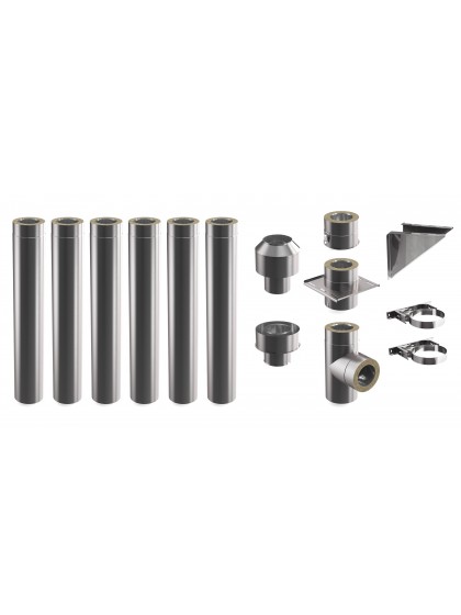 Комплект зовнішнього димоходу DARCO 6,1 м Ø180