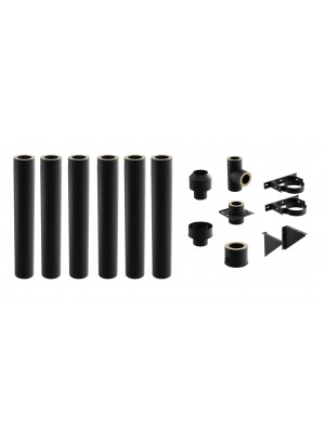 Комплект зовнішнього димоходу DARCO 6,1 м Ø180 Чорний