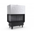 Камінна топка з водяним контуром Defro Home RIVA M BL G SHORT (чорний шамот)