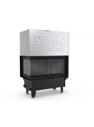 Камінна топка з водяним контуром Defro Home RIVA M BL G SHORT (чорний шамот)