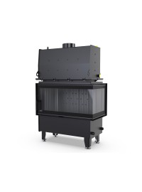 Камінна топка з водяним контуром Defro Home RIVA M BP SHORT (чорний шамот)