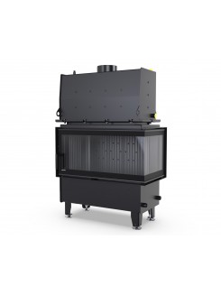 Камінна топка з водяним контуром Defro Home RIVA M BP SHORT (чорний шамот)