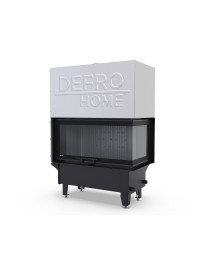 Камінна топка з водяним контуром Defro Home RIVA M BP G SHORT (чорний шамот)