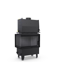 Камінна топка з водяним контуром Defro Home RIVA S BL SHORT (чорний шамот)