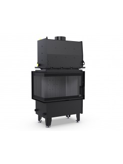 Камінна топка з водяним контуром Defro Home RIVA S BL SHORT (чорний шамот)