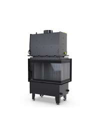 Камінна топка з водяним контуром Defro Home RIVA S BP SHORT (чорний шамот)