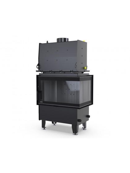 Камінна топка з водяним контуром Defro Home RIVA S BP SHORT (чорний шамот)