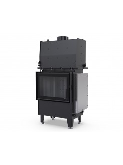 Камінна топка з водяним контуром Defro Home RIVA S SHORT (чорний шамот)