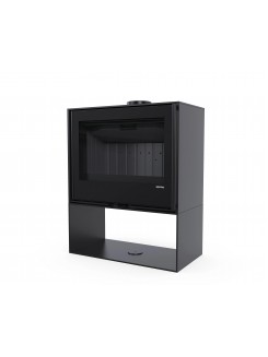 Сталева піч Defro Home CUBEN S (чорний шамот)
