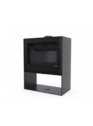 Сталева піч Defro Home CUBEN S (чорний шамот)