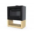 Сталева піч Defro Home CUBEN S WOOD (чорний шамот)