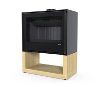Сталева піч Defro Home CUBEN S WOOD (чорний шамот)