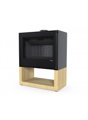 Сталева піч Defro Home CUBEN S WOOD (чорний шамот)