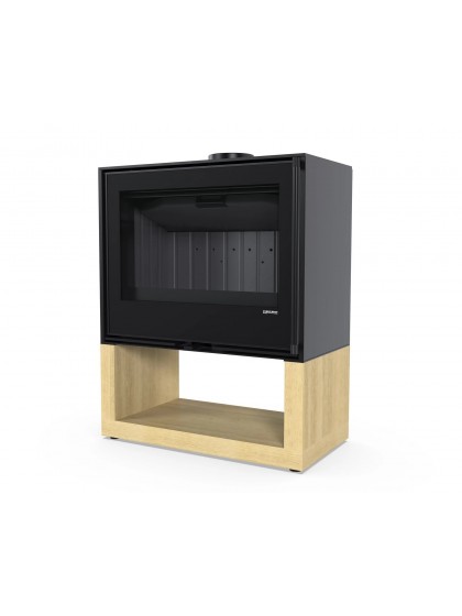 Сталева піч Defro Home CUBEN S WOOD (чорний шамот)