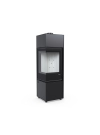 Сталева піч Defro Home QUADROOM LONG P Чорний