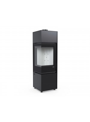 Сталева піч Defro Home QUADROOM LONG P Чорний