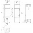 Сталева піч Defro Home QUADROOM LONG P Чорний (чорний шамот)