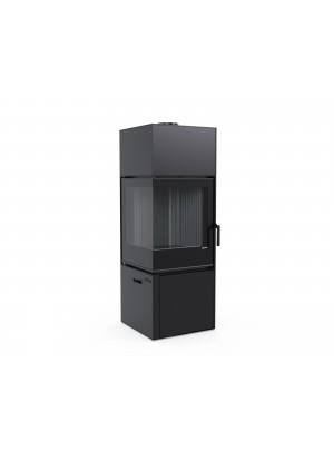 Сталева піч Defro Home QUADROOM 2.0 Чорний (чорний шамот)