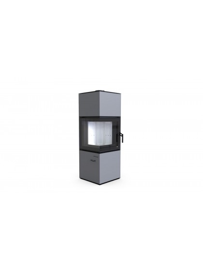 Сталева піч Defro Home QUADROOM Сірий Сталева піч Defro Home QUADROOM Сірий
