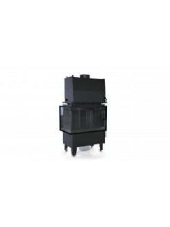Каминная топка с водяным контуром Defro Home RIVA SM BL SHORT (черный шамот)