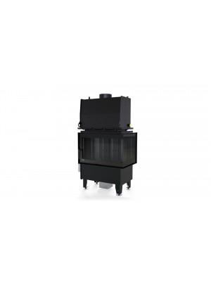 Камінна топка з водяним контуром Defro Home RIVA SM BP SHORT (чорний шамот)