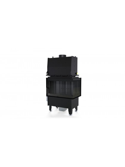 Камінна топка з водяним контуром Defro Home RIVA SM BP SHORT (чорний шамот)