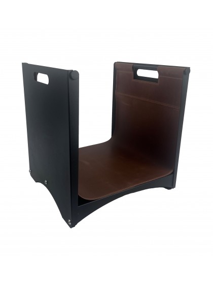 Корзина для дров "Діоніс" + сумка з натуральної шкіри Корзина для дров "Діоніс" + сумка з натуральної шкіри