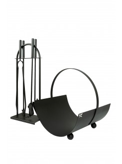 Набір для каміна "Смолоскип" з корзиною для дров "Смолоскип"