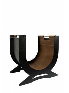 Корзина для дров "Зевс" + сумка з натуральної шкіри