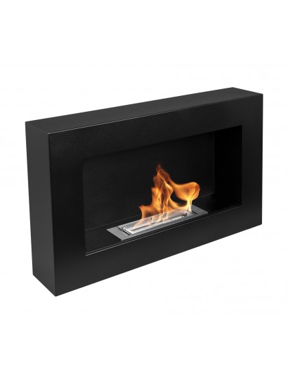 Біокамін GLOBMETAL настінний 650х400 BOX чорний матовий