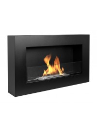 Біокамін BIOkominkiGMT 650х400 BOX чорний матовий (зі склом)