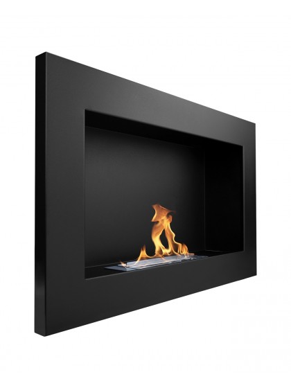 Біокамін GLOBMETAL настінний 650х400 чорний матовий