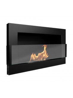 Біокамін BIOkominkiGMT 650х400 чорний матовий (зі склом)