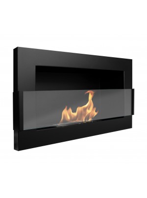 Біокамін BIOkominkiGMT 650х400 чорний матовий (зі склом)