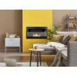 Біокамін GLOBMETAL настінний 650х400 чорний матовий (зі склом)